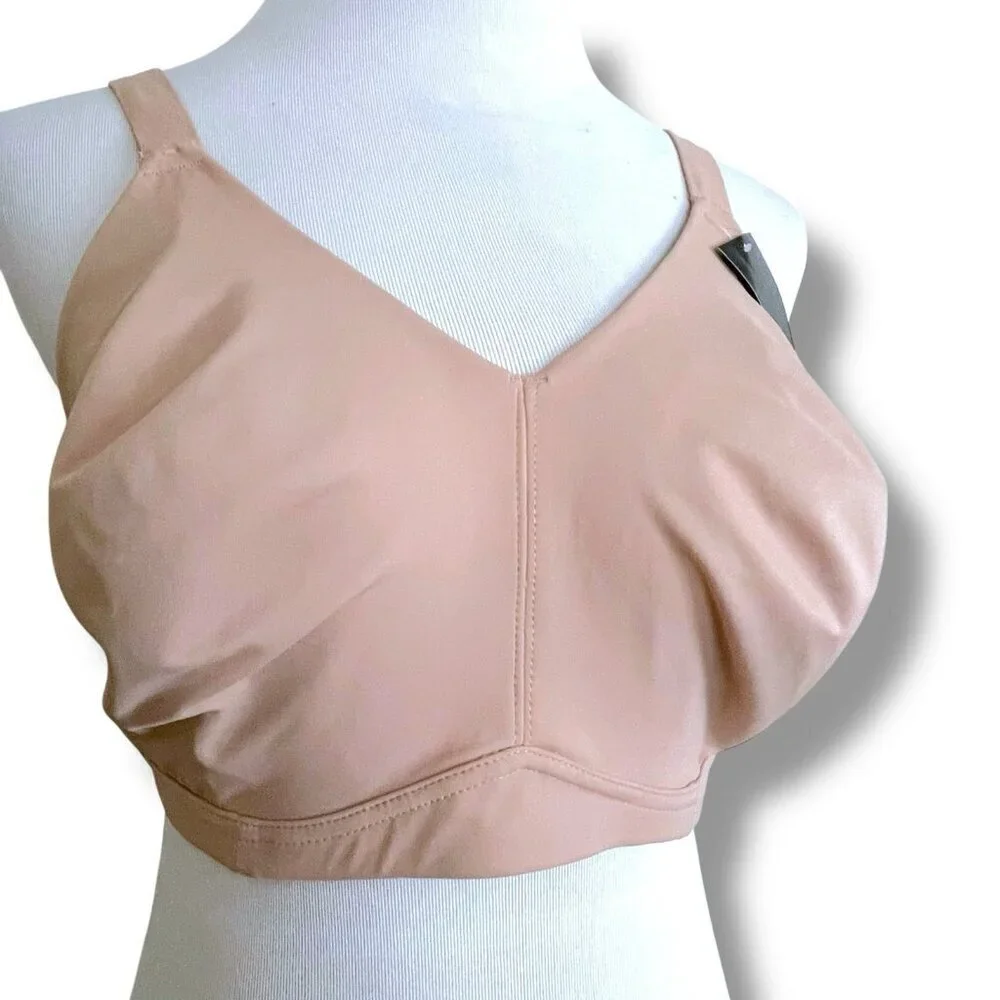 Avenue 42DDD Bra Nude Beige Wireless Back Smoothing Full Figure Coverage